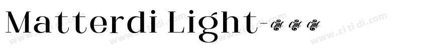 Matterdi Light字体转换